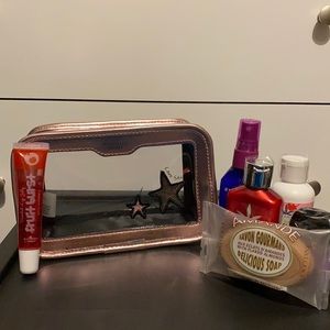 Travel Size Body Care Bundle with Cosmetic Case
